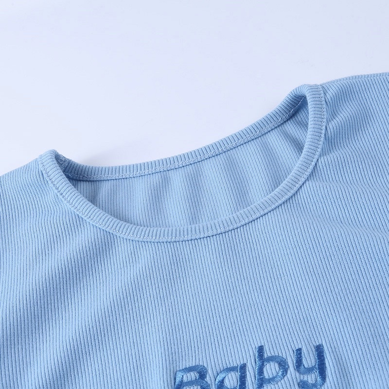 [Pass] Bodysuit chữ thêu Baby viền ngực | BigBuy360 - bigbuy360.vn
