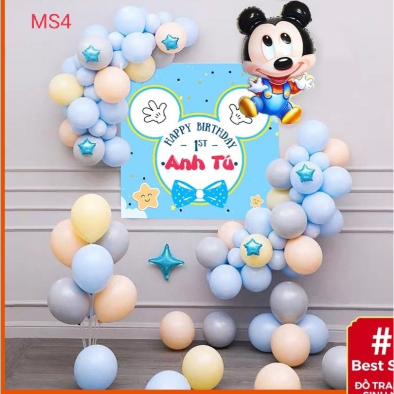 SET BÓNG TRANG TRÍ SINH NHẬT CHUỘT MICKEY BÉ THÔI NÔI