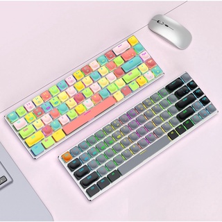 Bàn Phím Cơ Máy Tính K68 PRO Bluetooth Chính Hãng Siêu Đẹp 20 LED chế độ | Kết Nối 3 Chế Độ  ĐT - Máy Tính - Laptop