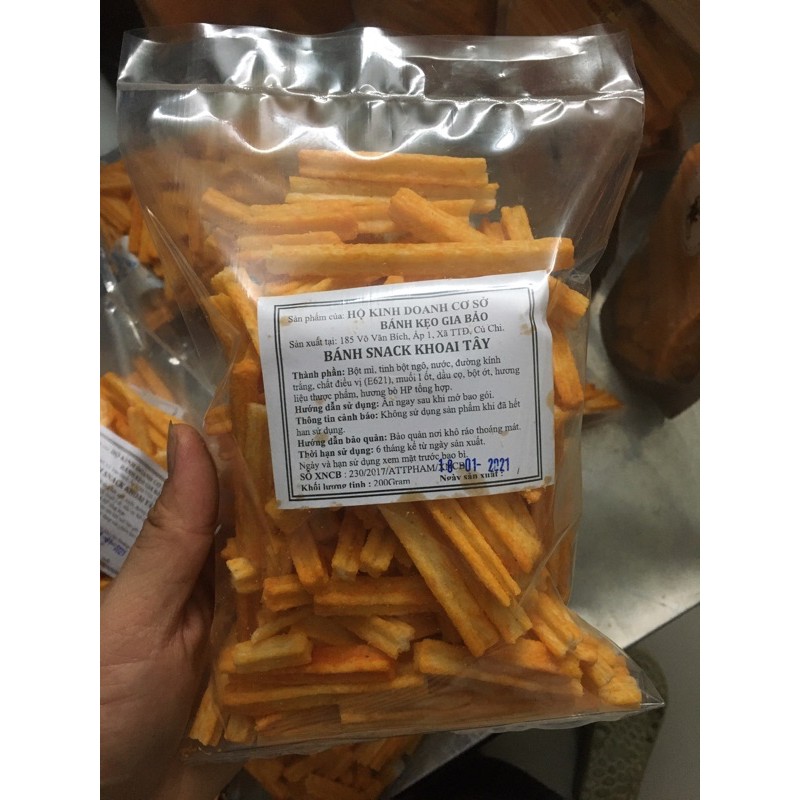 Snack khoai Tây phô mai ( Bịch 200gram)