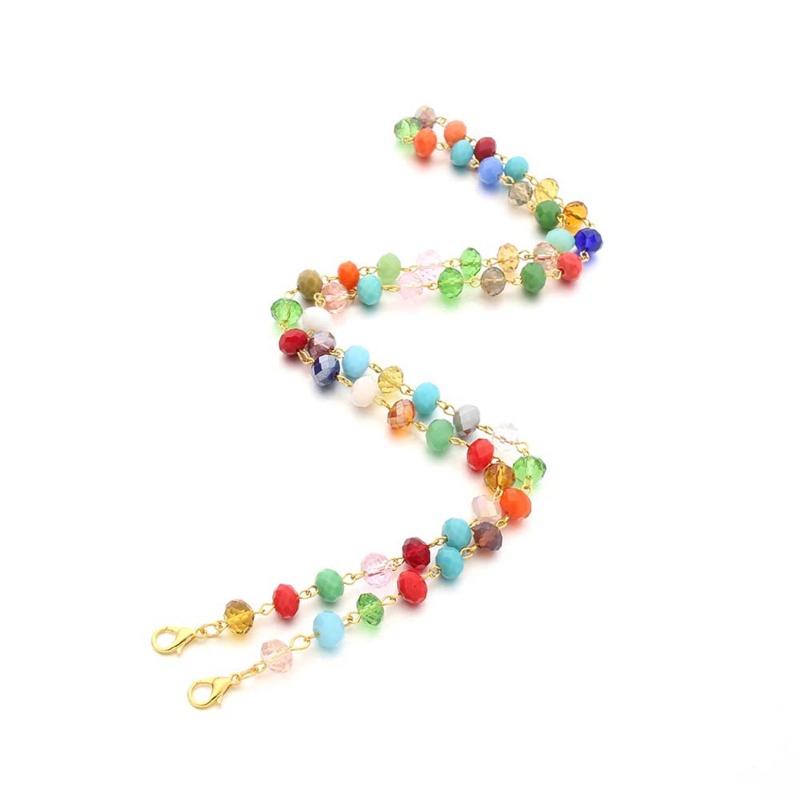 Dây đeo kính mắt / khẩu trang xỏ hạt pha lê nhân tạo nhiều màu tùy chọn