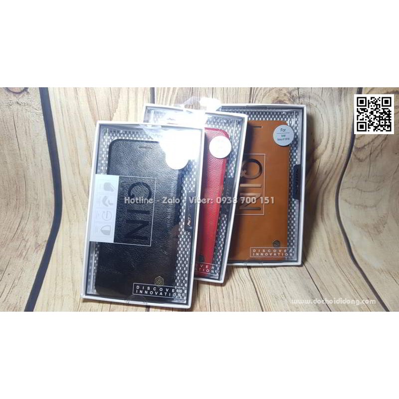 Bao da Samsung A7 2018 Nillkin Qin