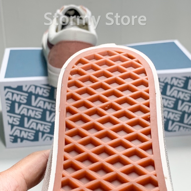 Giày Vans Hồng Trắng Full Box Xanh Chuẩn 1:1