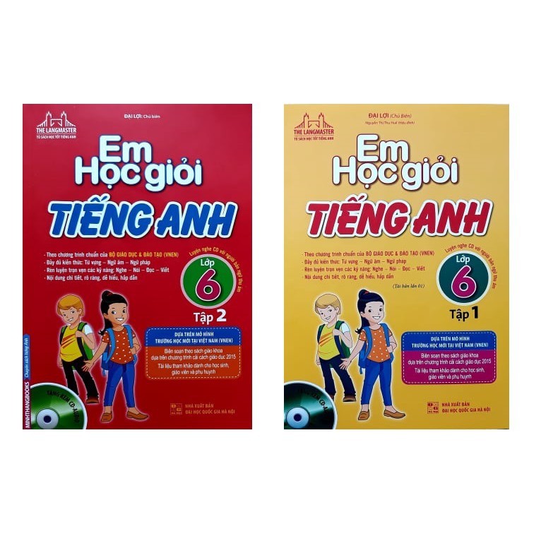 Sách Em Học Giỏi Tiếng Anh - Lớp 6 (2 Tập ) - Kèm CD