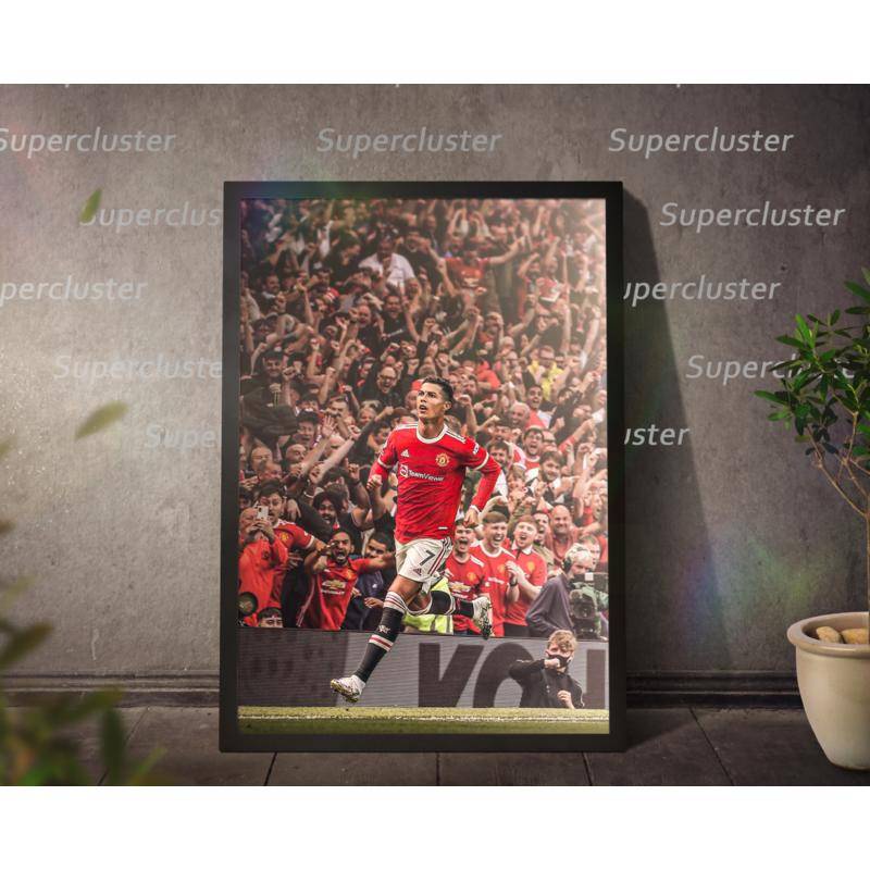 Tranh Treo Tường Chất Liệu Canvas CR7 Hình Cầu Thủ Ronaldo