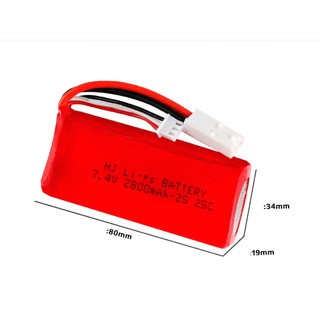 Pin sạc Lipo 7.4v 2800mah 25C Cano Ft009