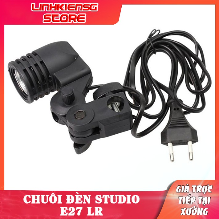 Chuôi Đèn Led Studio E27 LR Cho Các Studio Chụp Hình có công tắc