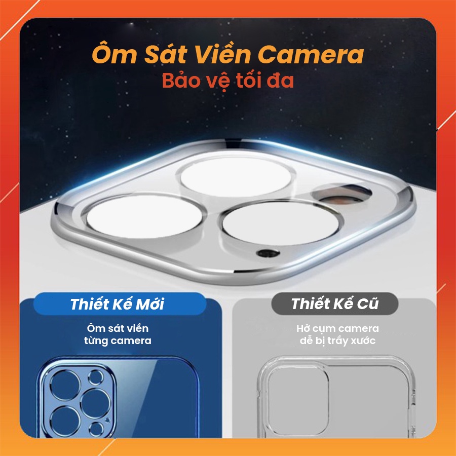 Ốp điện thoại điện thoại viền mạ màu 5 màu lựa chọn cho  11 /11 pro/ 11 promax 12/12 Pro/12 Pro Max/ 13/ 13pro/13 Promax