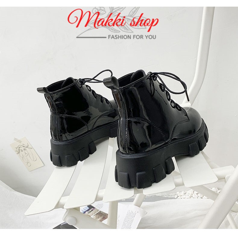 Bốt nữ cổ lửng đẹp, boot nữ thời trang cao cấp giá rẻ MAKKI SHOP TD406