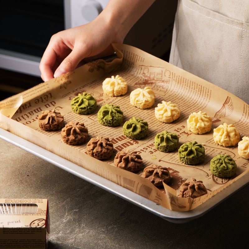 Giấy lót thấm dầu giấy nến nồi chiên không dầu in họa tiết báo vintage chịu nhiệt tốt không độc hại an toàn Angola