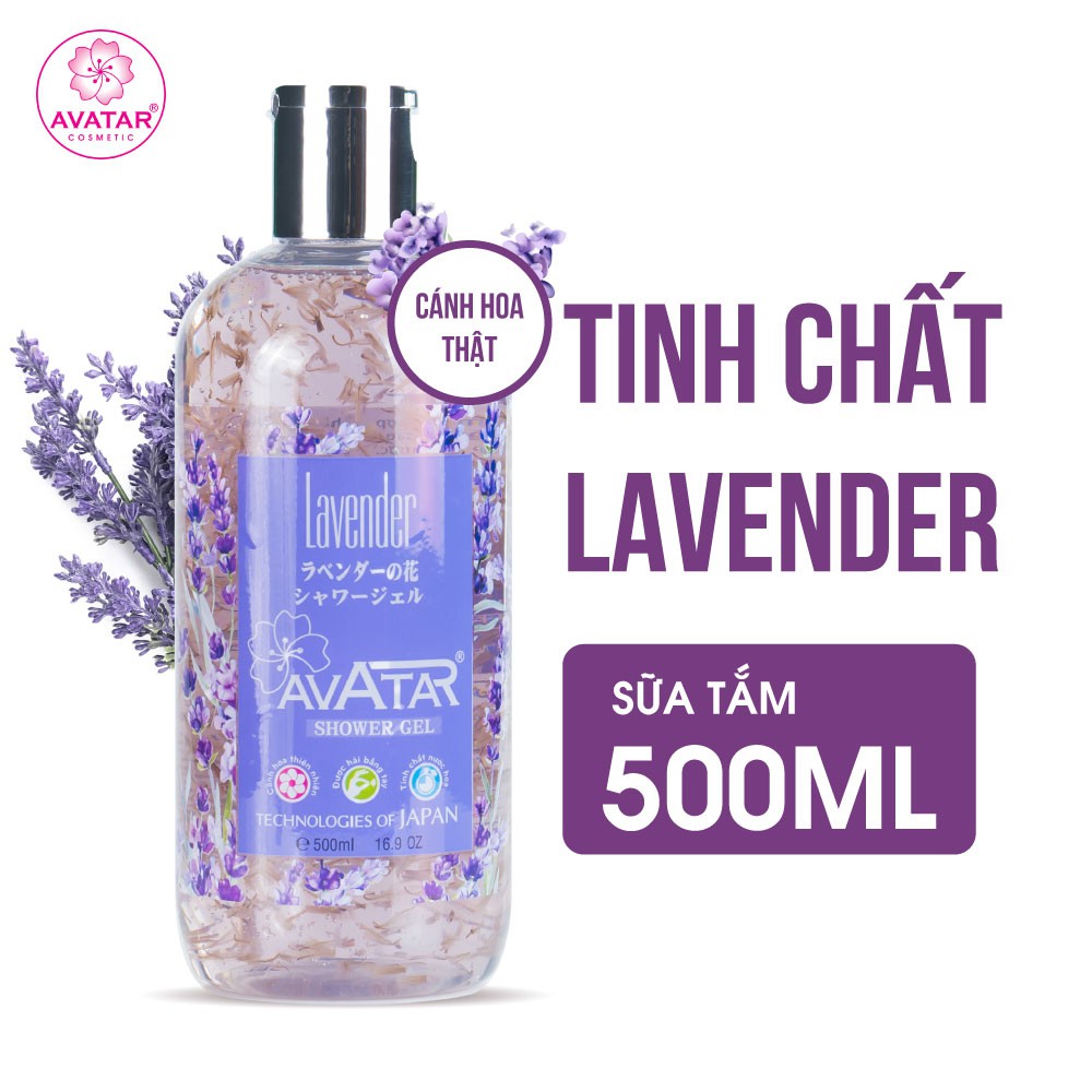 Sữa tắm nước hoa Nhật Bản cánh hoa thật Lavender AVATAR hương thơm quý phái 500ml | BigBuy360 - bigbuy360.vn