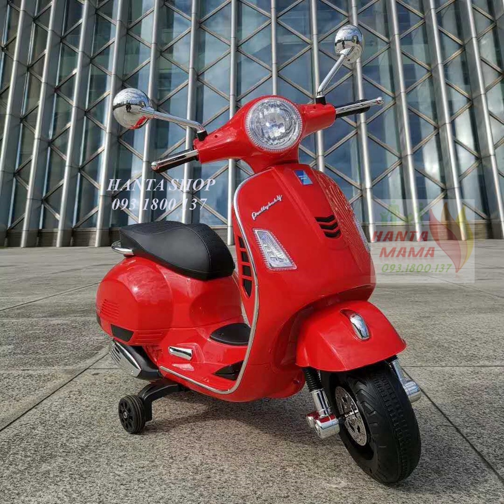 Xe máy điện trẻ em cao cấp VESPA Q618 ( Động cơ 12V, Bình ắc quy:bình 6V4.5AH)