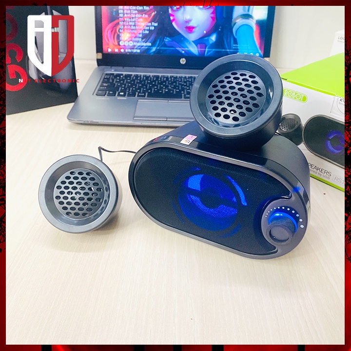 Loa máy tính pc để bàn có dây 2.1 Multimedia RS170 có đèn led loa vi tính gaming