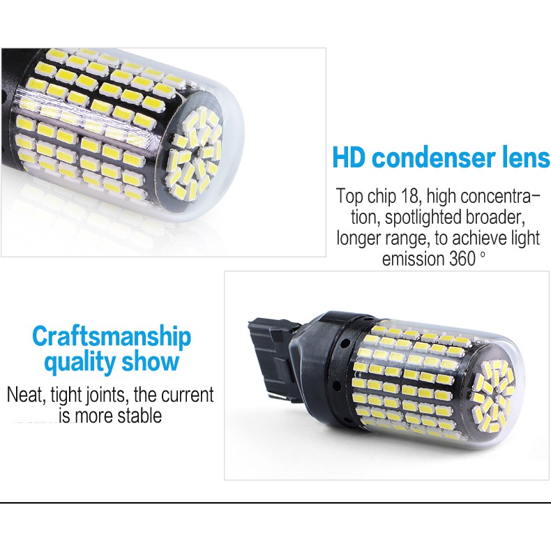 Bóng đèn led xi nhan T20 7440 W21W 3014 144 Smd 1156 Ba15S P21W