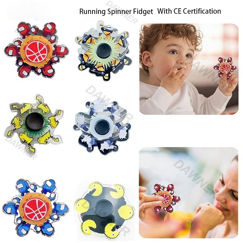 (Mới) Con Quay Đồ Chơi Fidget Spinner Tik Tok 2021 Hoạt Hình Cho Trẻ Em / Người Lớn