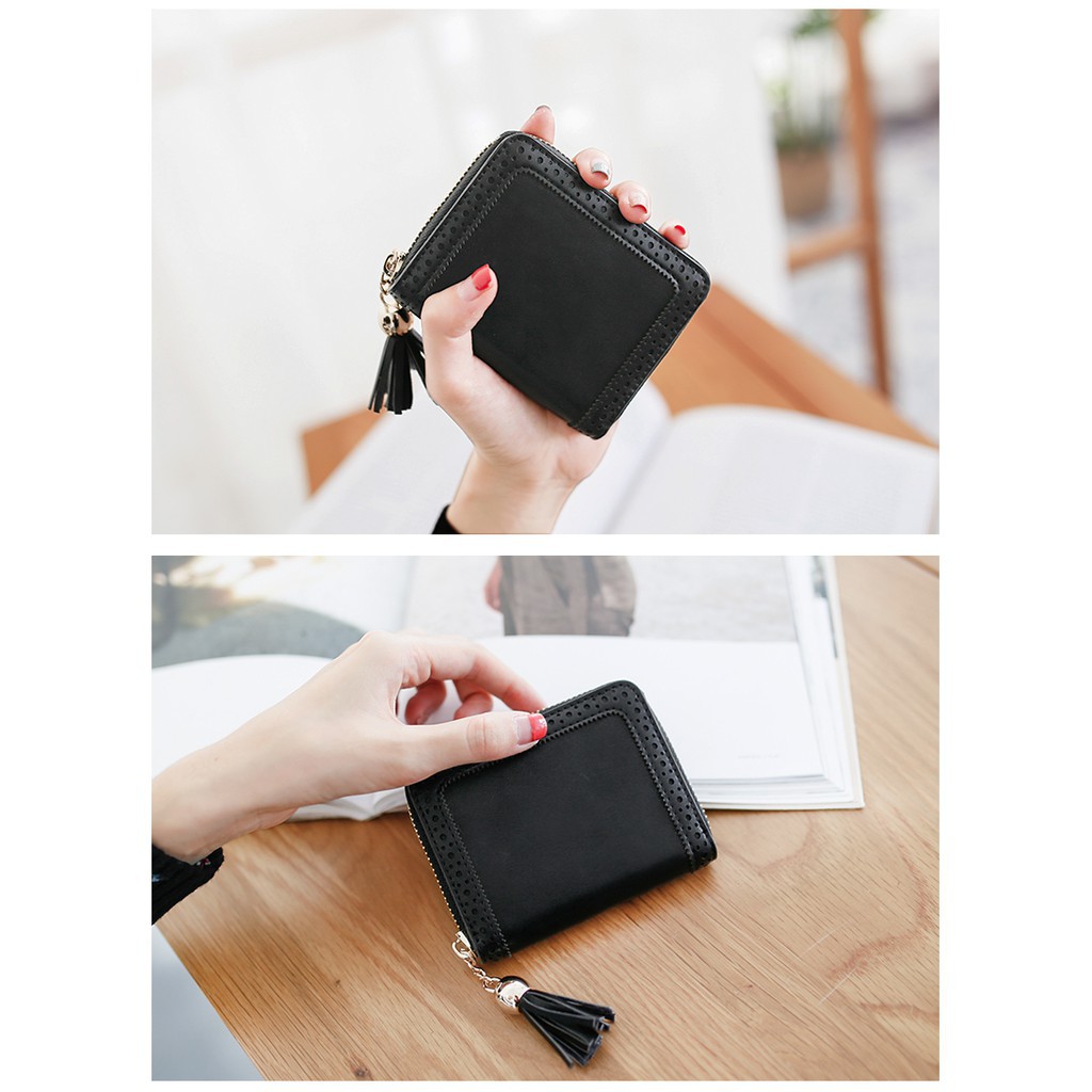READY STOCK ✨ Cute Tassel Women Credit Card Holders Purse 20 Card Slots