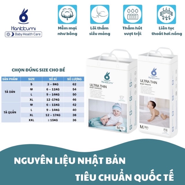 [ Tặng quà ] Combo 2 Bỉm Quần Hankkumi nhập khẩu chân ái cho các mom bỉm sữa M42/L40