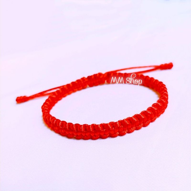 Vòng tay đan dây chỉ đỏ cho nam và nữ, dây có thể điều chỉnh