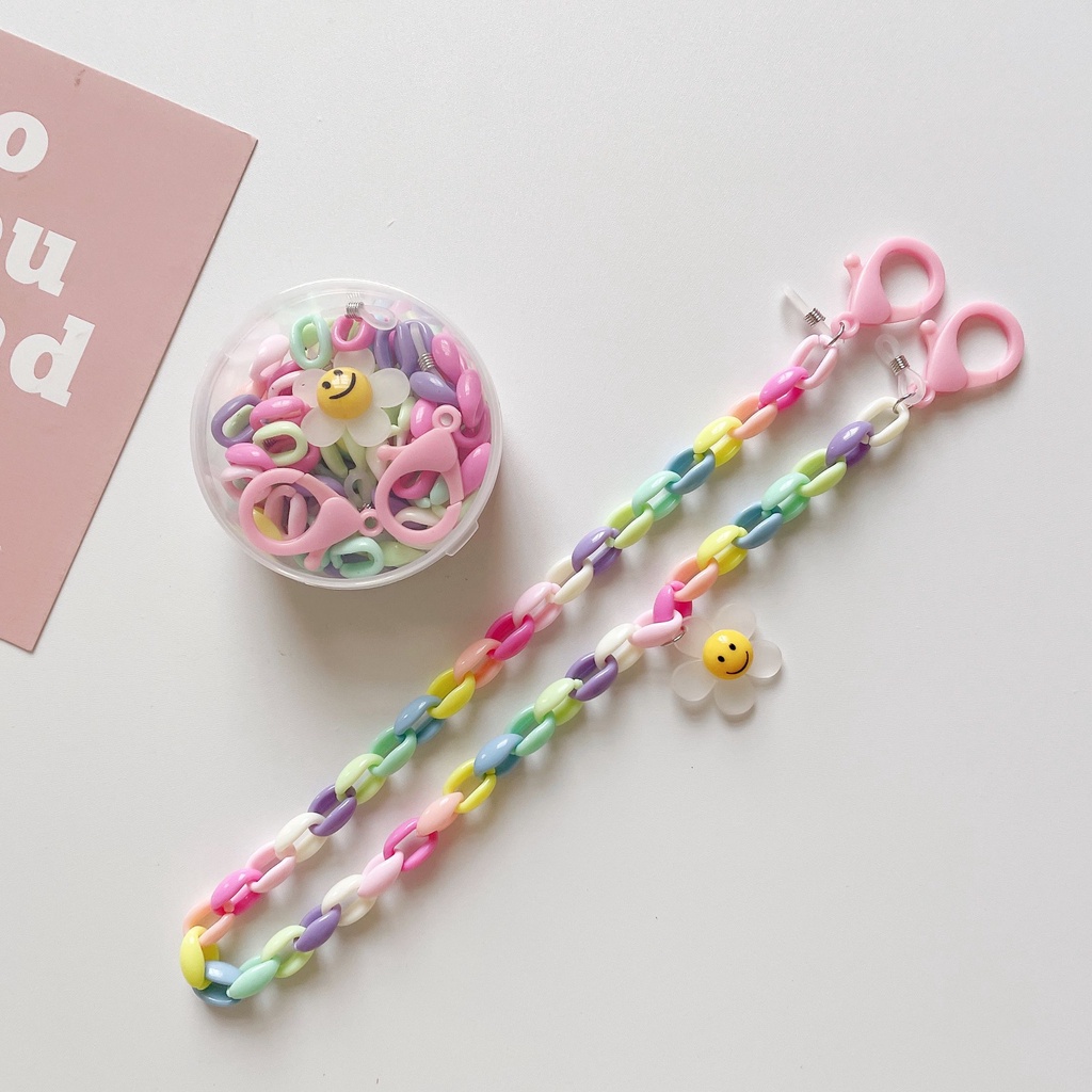 Mới Dây Đeo Cổ Mặt Hình Hoa Cúc Bằng acrylic Màu Kẹo Sáng Tạo