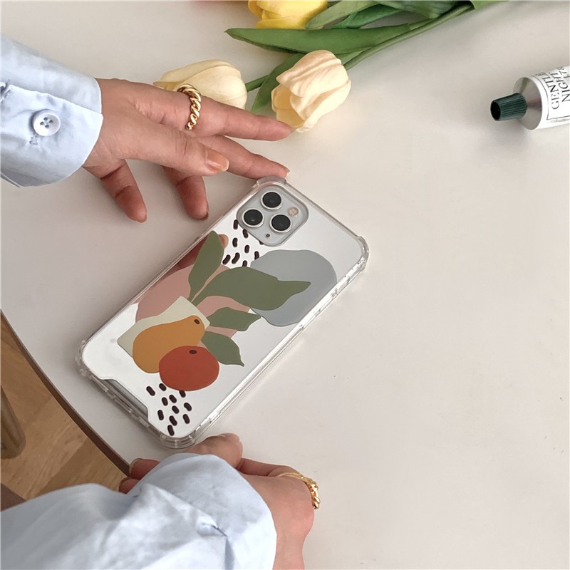 Iphone 6/6p/7/7p/8/8p/xr/x/xs max/11/11pro/11pro max/12/12pro/12pro max mirror fruit TPU silicon case cover