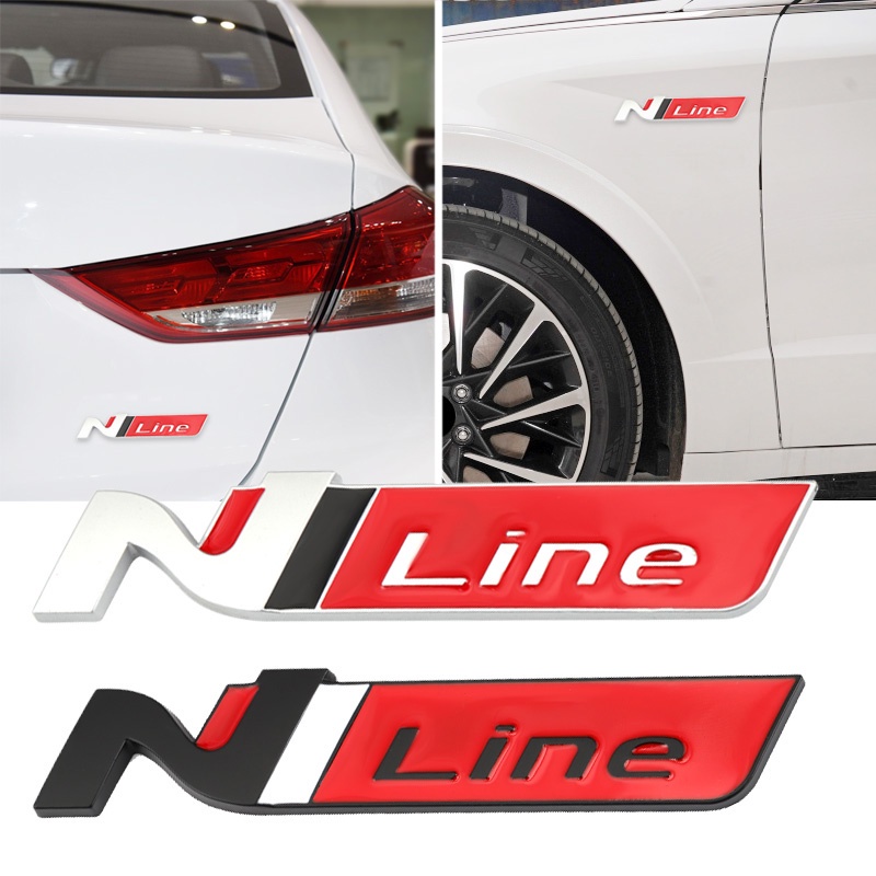 Nhãn Dán Trang Trí Xe Hơi Bằng Kim Loại Cho Hyundai I30 2021 Sonata Elantra Veloster Kona Tucson N Line