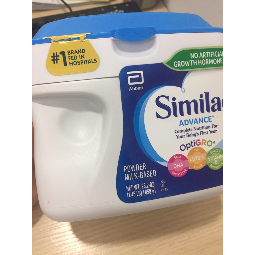 Sữa bột Similac Advance 658g, 873g và 1.13kg của Mỹ