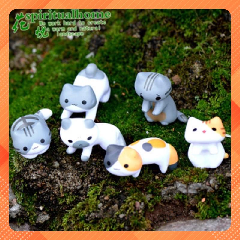 (Terrarium) Tiểu cảnh Chú mèo dễ cáu giận dễ thương
