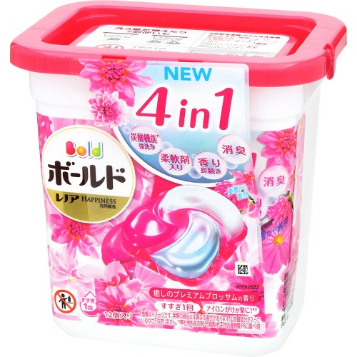 Viên Giặt 4D Gel Hồng Hương Hoa Dịu Ngọt S Select Nhật Bản (Hộp 12 Viên)