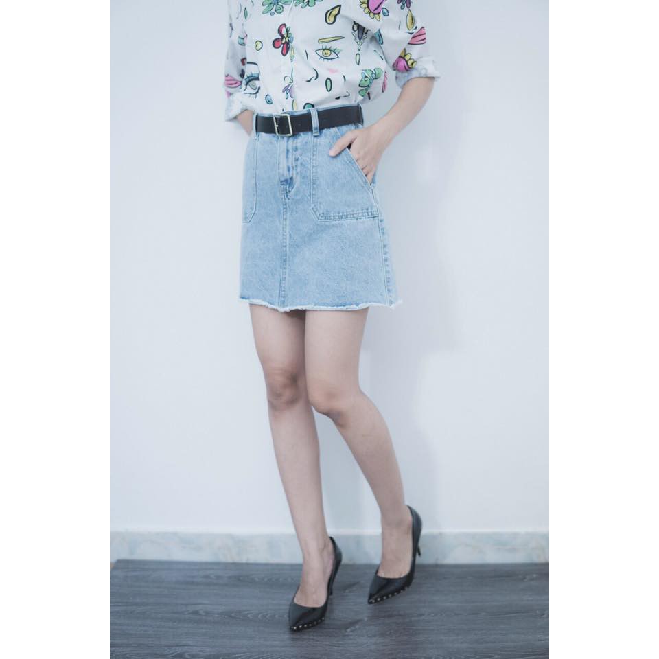 FREESHIP ĐƠN 99K_Chân váy jean A 2 túi | BigBuy360 - bigbuy360.vn