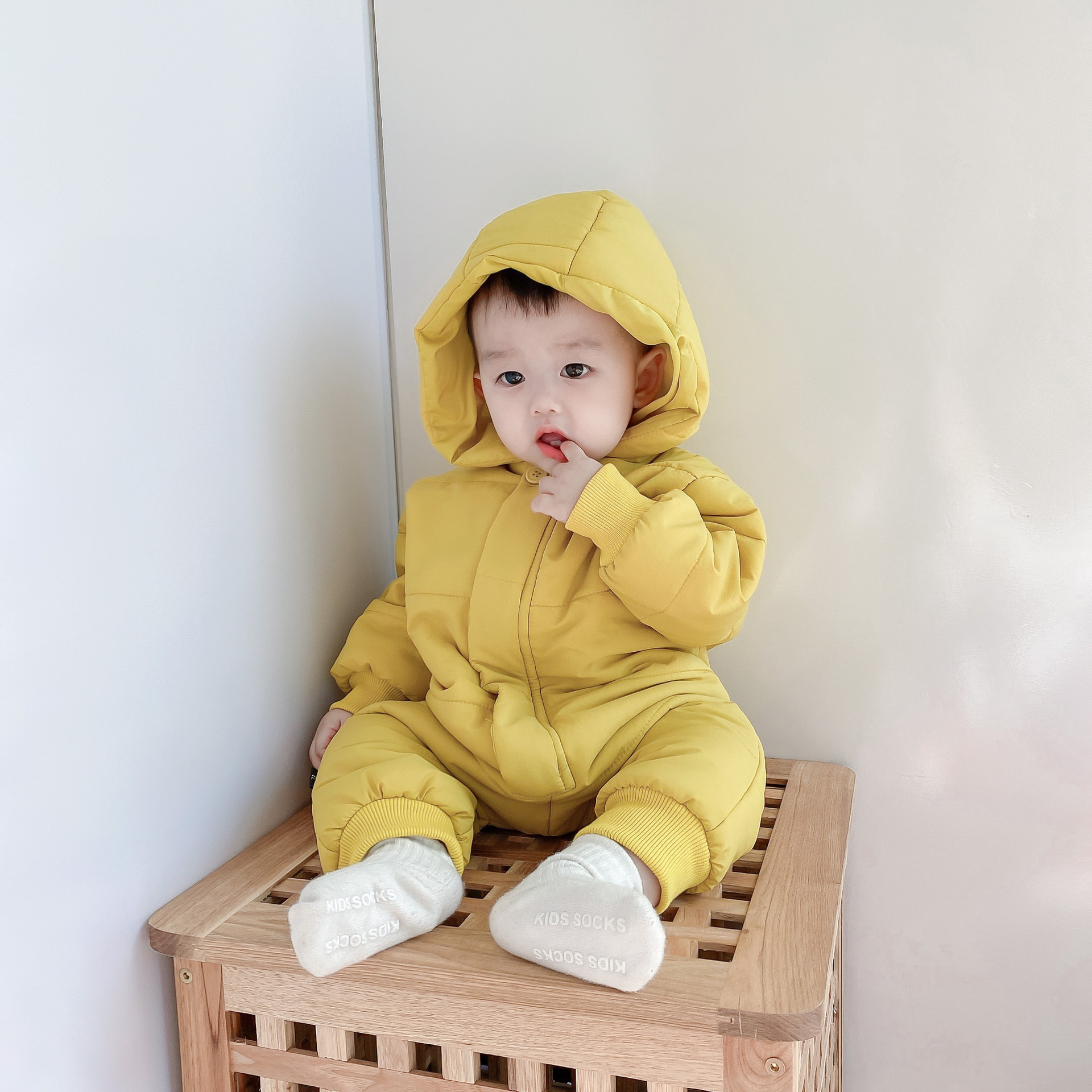 Bộ Áo Liền Quần Vải Cotton Thời Trang Mùa Đông Cho Bé