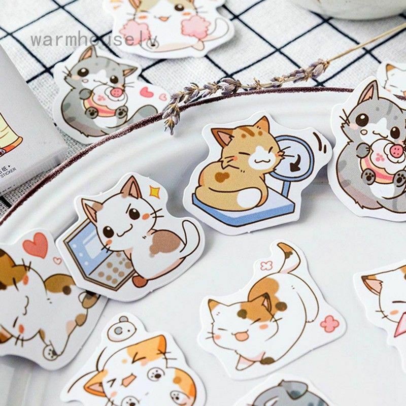 Sticker Dán Trang Trí Nhật Ký Hình Chó Akita Đáng Yêu