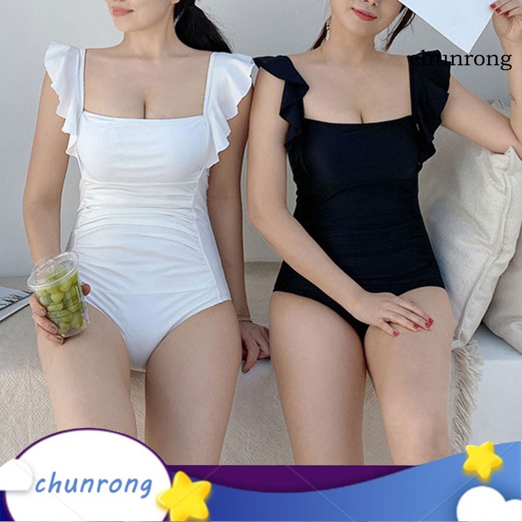 Bộ Đồ Bơi Một Mảnh Cổ Vuông Lưng Trần Quyến Rũ Dành Cho Nữ