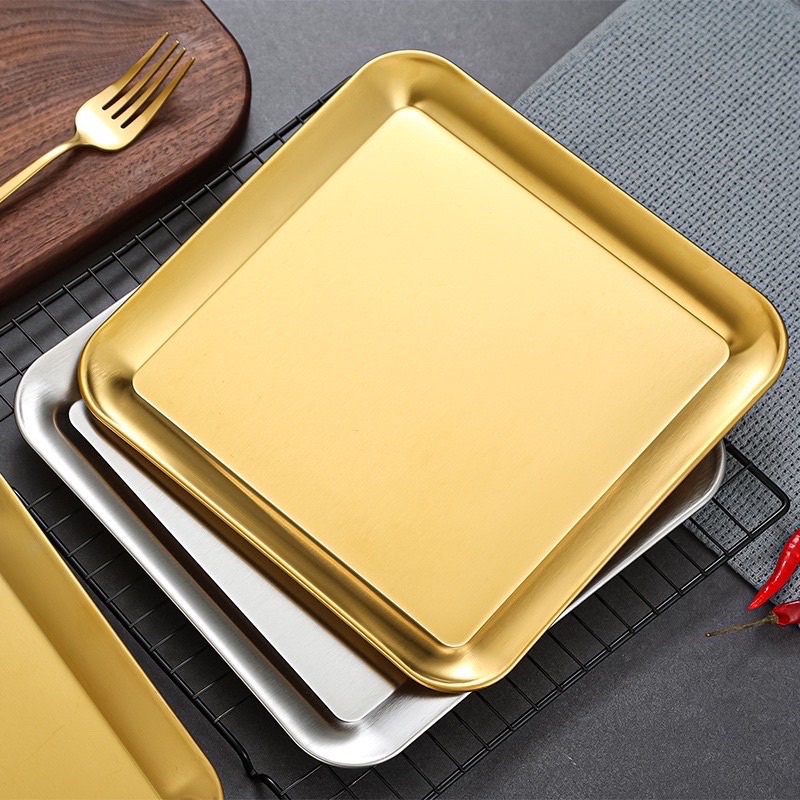 Khay inox vàng 304 khay Vuông To đựng dụng cụ y tế