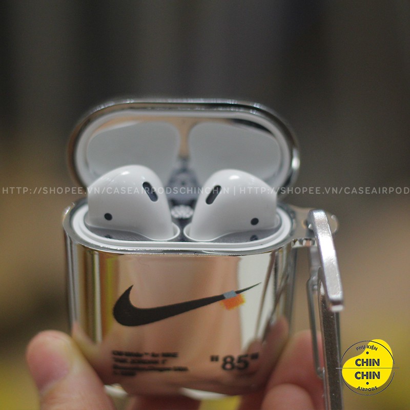 Case Vỏ Ốp Airpod Đựng Tai Nghe Airpods 1/2/Pro Air JD Silver Nhựa TPU Mạ Bạc Cực Đẹp Vỏ Bọc Airpods - Chinchin Case