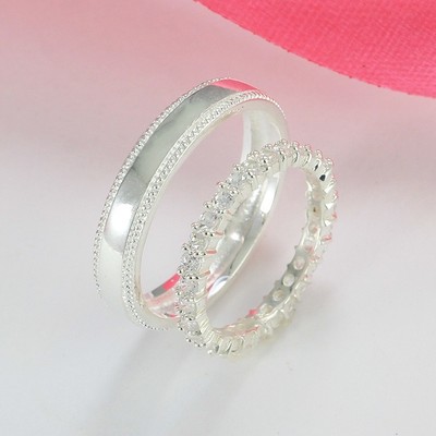 Nhẫn cặp đôi nam nữ bạc tình yêu đính đá ND0323 Trang Sức TNJ