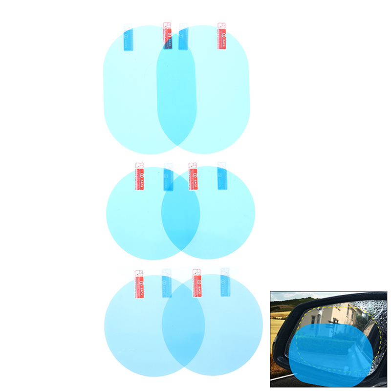 Bộ 2 Miếng Dán Bảo Vệ Kính Chiếu Hậu Xe Hơi Chống Sương Mù / Nước Mưa Tiện Dụng