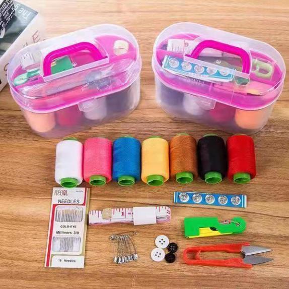 Bộ Kim Chỉ May Vá Đa Năng Kèm Hộp Đựng Gồm Nhiều Món