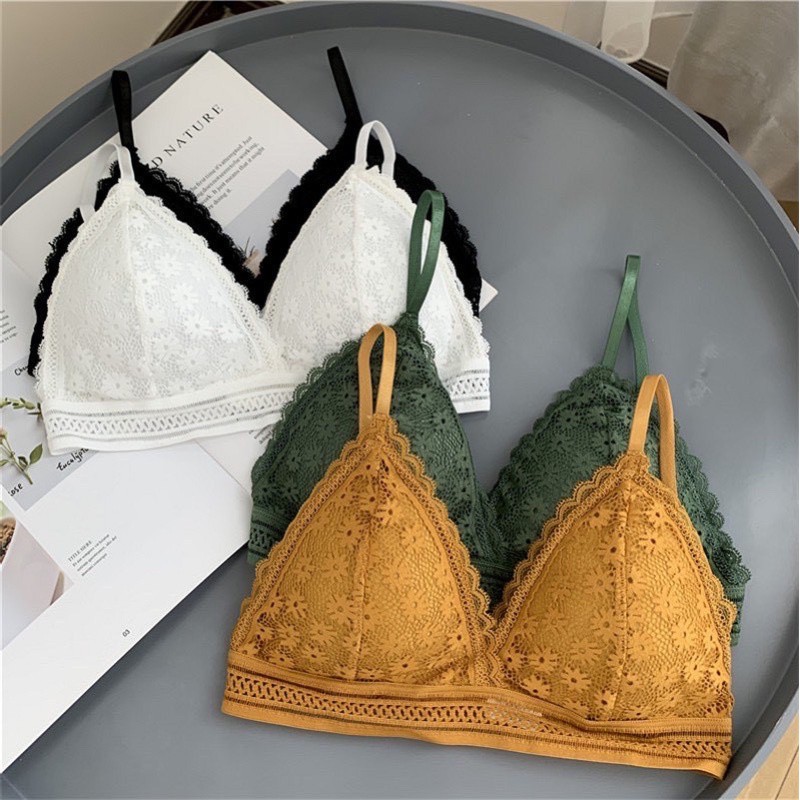 Áo bra áo lót nữ kiểu Pháp không gọng mút mỏng nâng ngực gợi cảm 7338