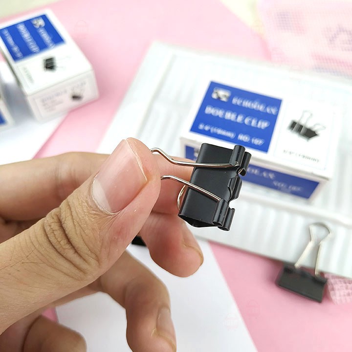 Hộp 12 kẹp bướm ✅ FREESHIP 🚛 Có video thật 🎥 Hộp 12 kẹp bướm giấy tờ nhiều kích thước Echoolax giá rẻ - Phát Huy Hoàng