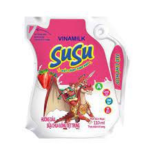 Sữa Chua Uống Tiệt Trùng Vinamilk Susu Hương Dâu - Túi 110ml