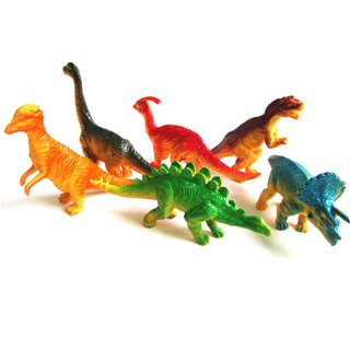 6pcs Large Assorted Dinosaurs Toy Plastic Figures Simulation Model Dinosaur