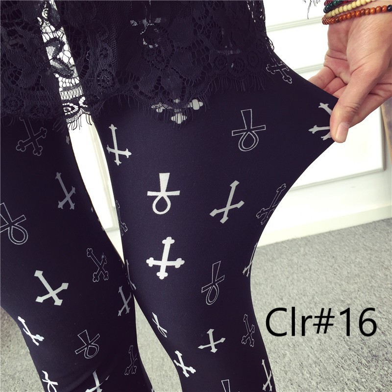 Quần legging Lưng Cao Co Giãn In Họa Tiết Thời Trang Cho Nữ