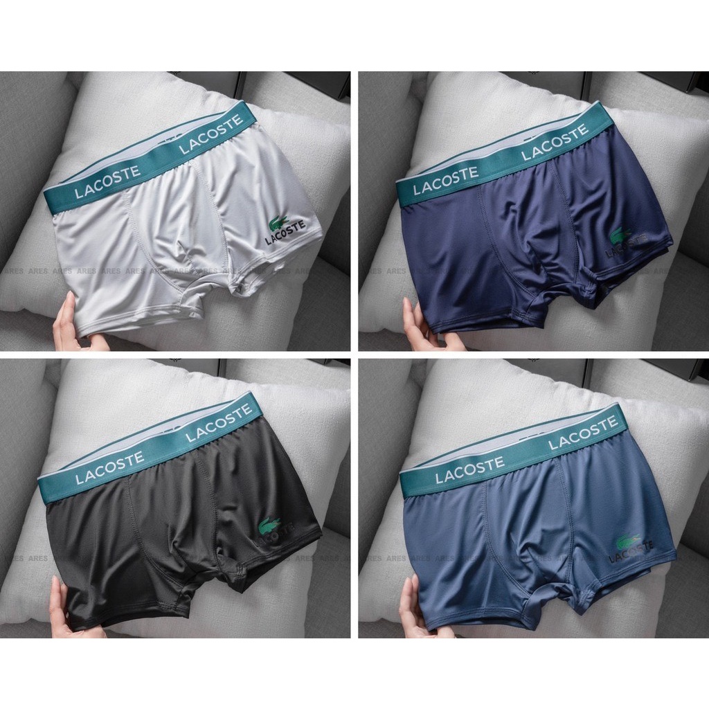 Quần lót nam, quần boxer chất thun lạnh kháng khuẩn co giãn 4 chiều phong cách nam tính - Locoste 03 - ARES SHOP