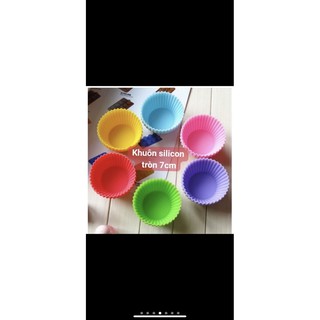 🆕Bộ 10 Khuôn silicon 7 cm nhiều mẫu làm bánh cupcake, thạch rau câu, bánh da lợn