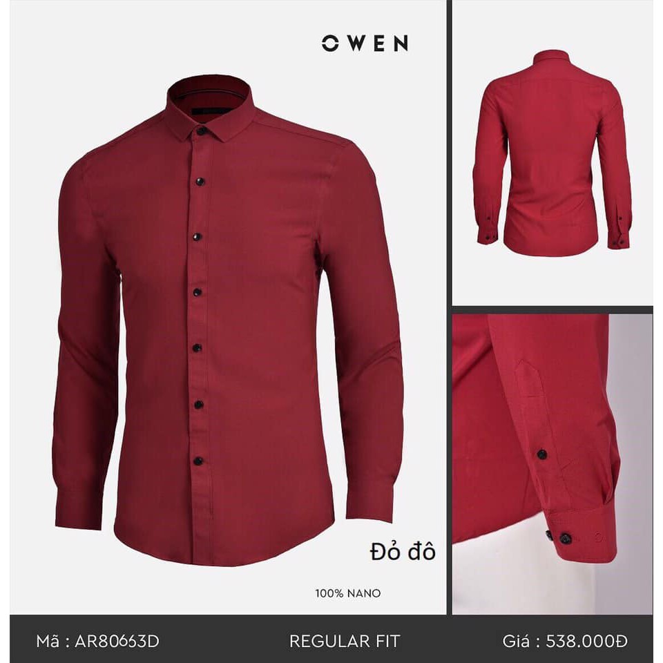 Áo đỏ đô Owen mã AR80663D
