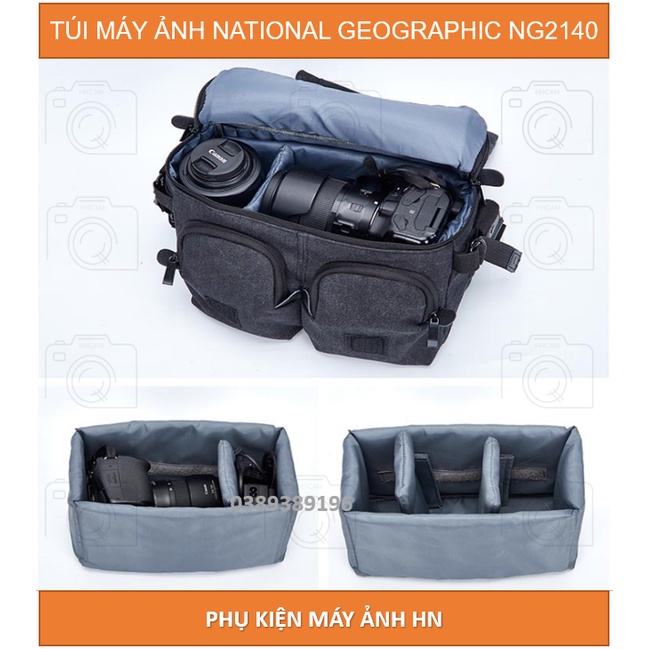 Túi máy ảnh National Geographic NG2140, tặng kèm bọc chống mưa