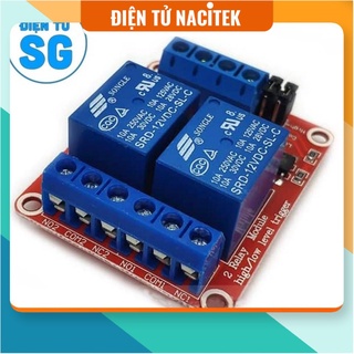 Module 2 relay với opto cách ly kích h/l 5vdc - 12vdc