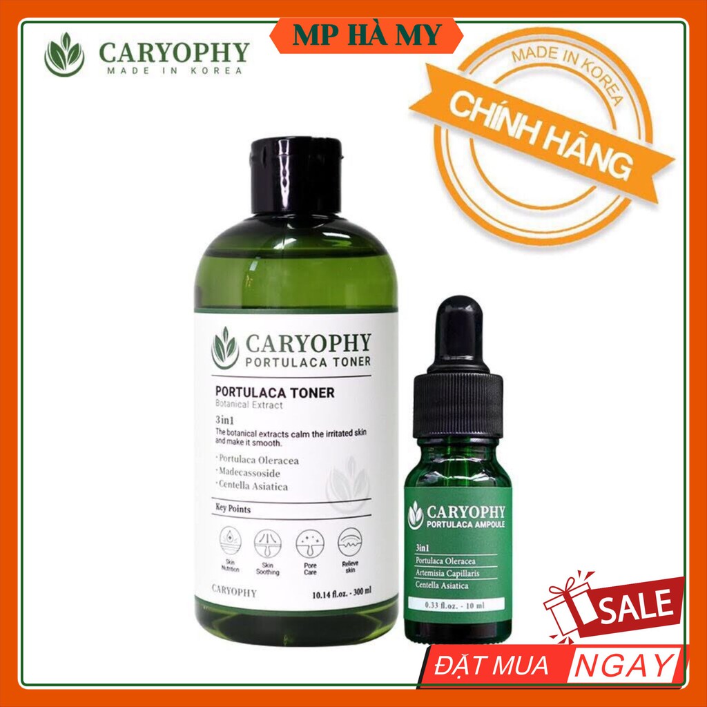 Combo Toner Ngăn Ngừa mụn và Thâm Caryophy + Serum Ngăn Ngừa MỤn Caryophy