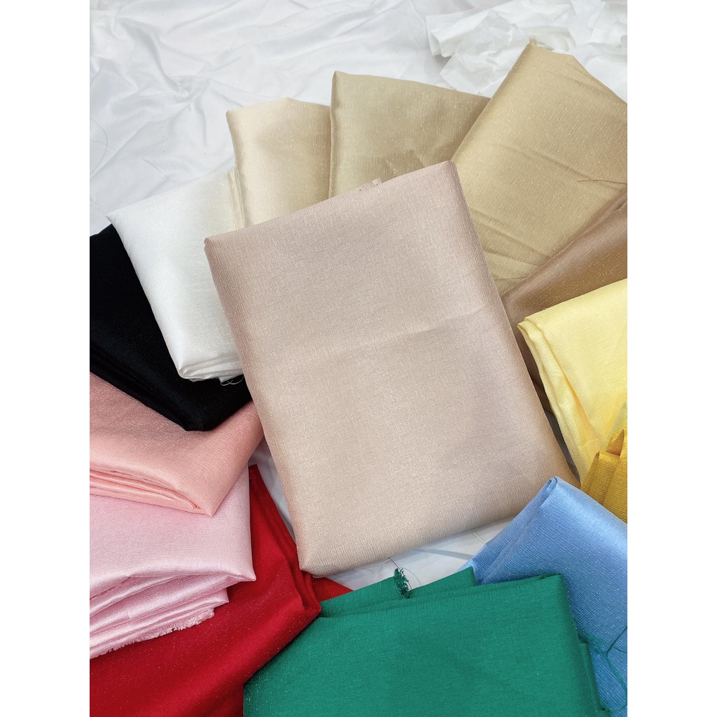 ⚡Siêu rẻ⚡ Vải tafta ánh nhũ lấp lánh dùng may váy, đầm, áo dài cách tân