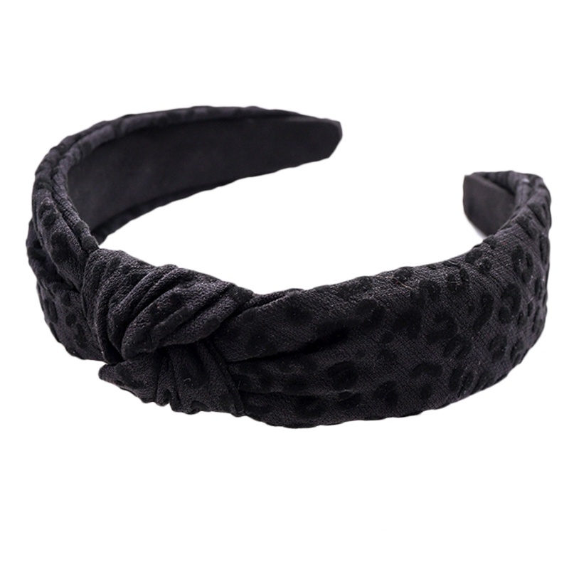 Flgo Băng Đô Thắt Nút Bản Rộng Họa Tiết Da Báo